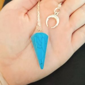 Turquoise Pendulum Crystal Moon Divination